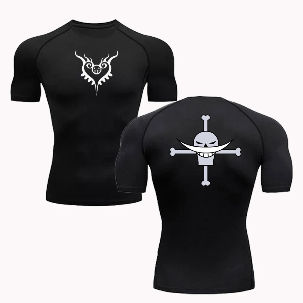 T Shirt Tight Fit - Sommer Herren Sonnenschutzkleidung Anime T-Shirt Fitness