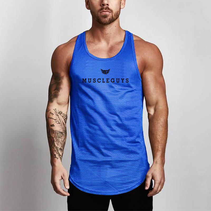 Sleeveless Undershirt - Sommer Herren Neues Mesh-Schnelltrocknendes O-Neck-Shirt mit