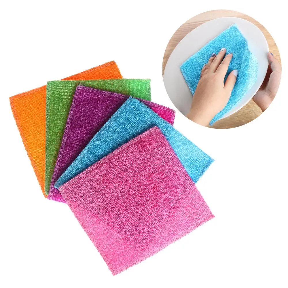 Bamboo Fiber Trunk - 1/5pcs Reinigungs tücher Anti-Fett Geschirr tuch