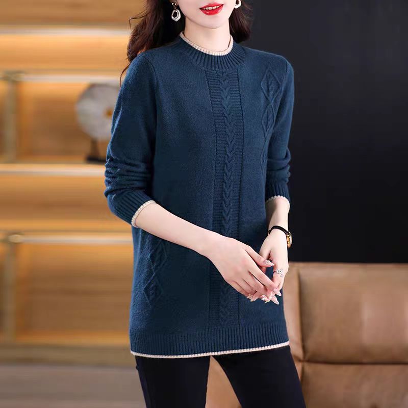 Thermal Long John - Mode Rundhals Gestrickte Jumper Für Frauen