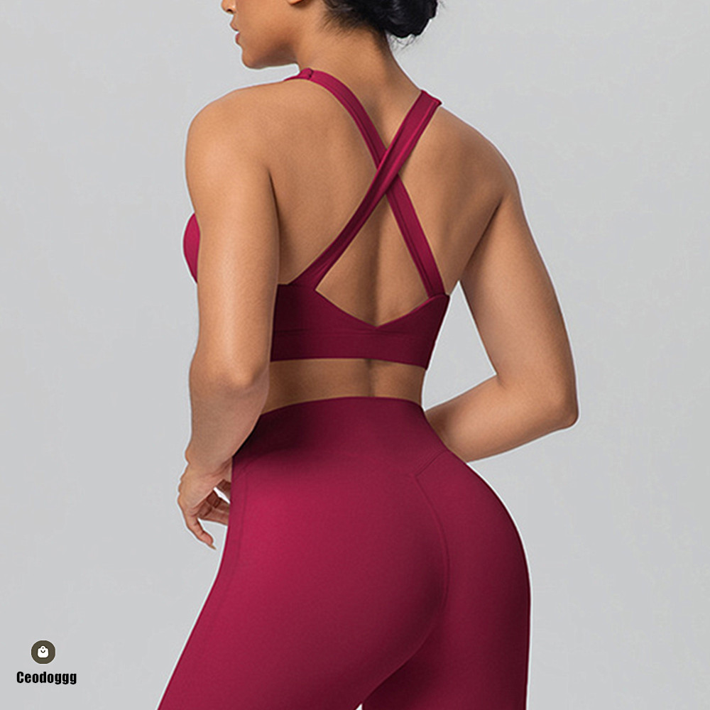 Suspender Tank Top - Sport-BH mit überkreuzten Trägern, Yoga-BH, Lauf-Sport-BH,